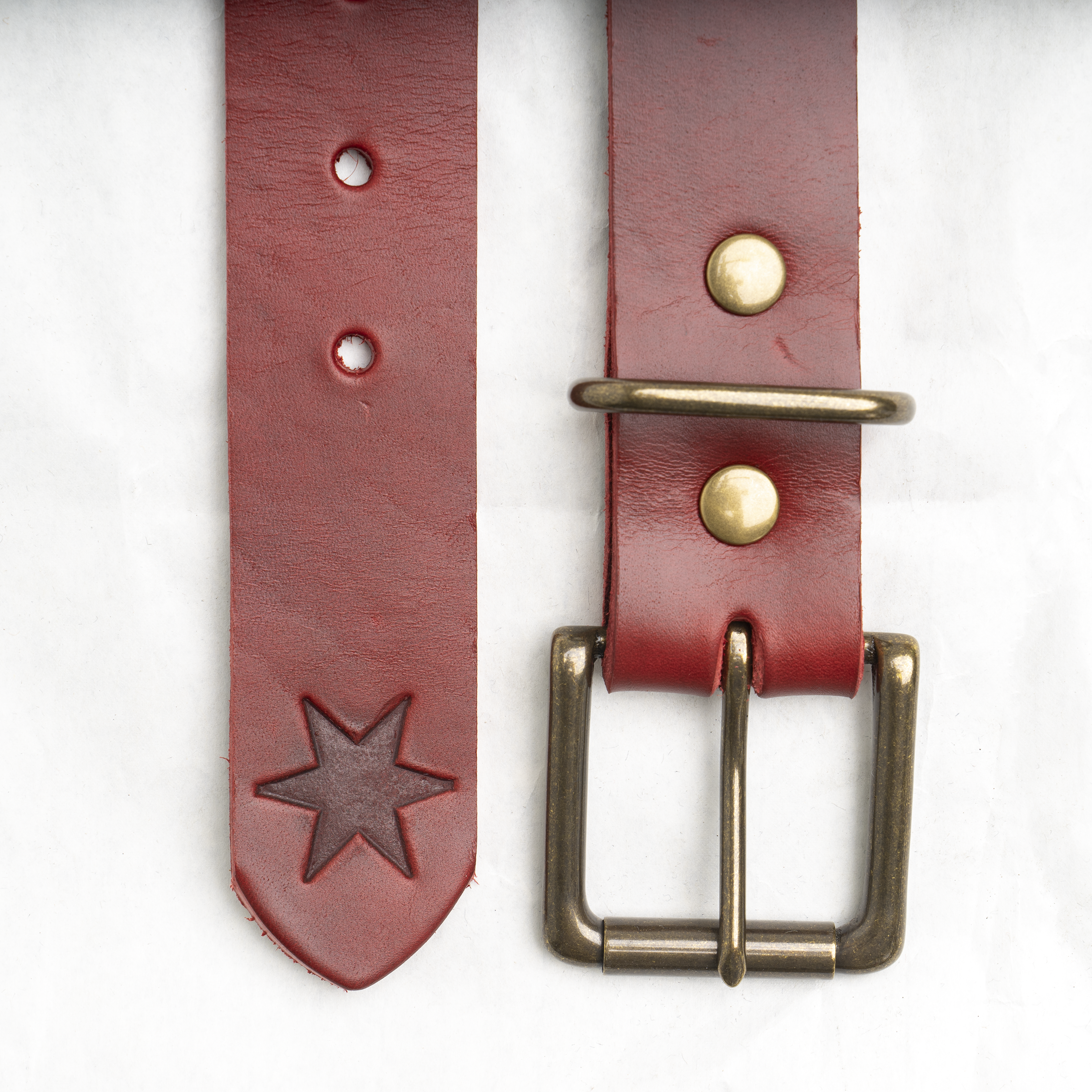 Red Leather Belt