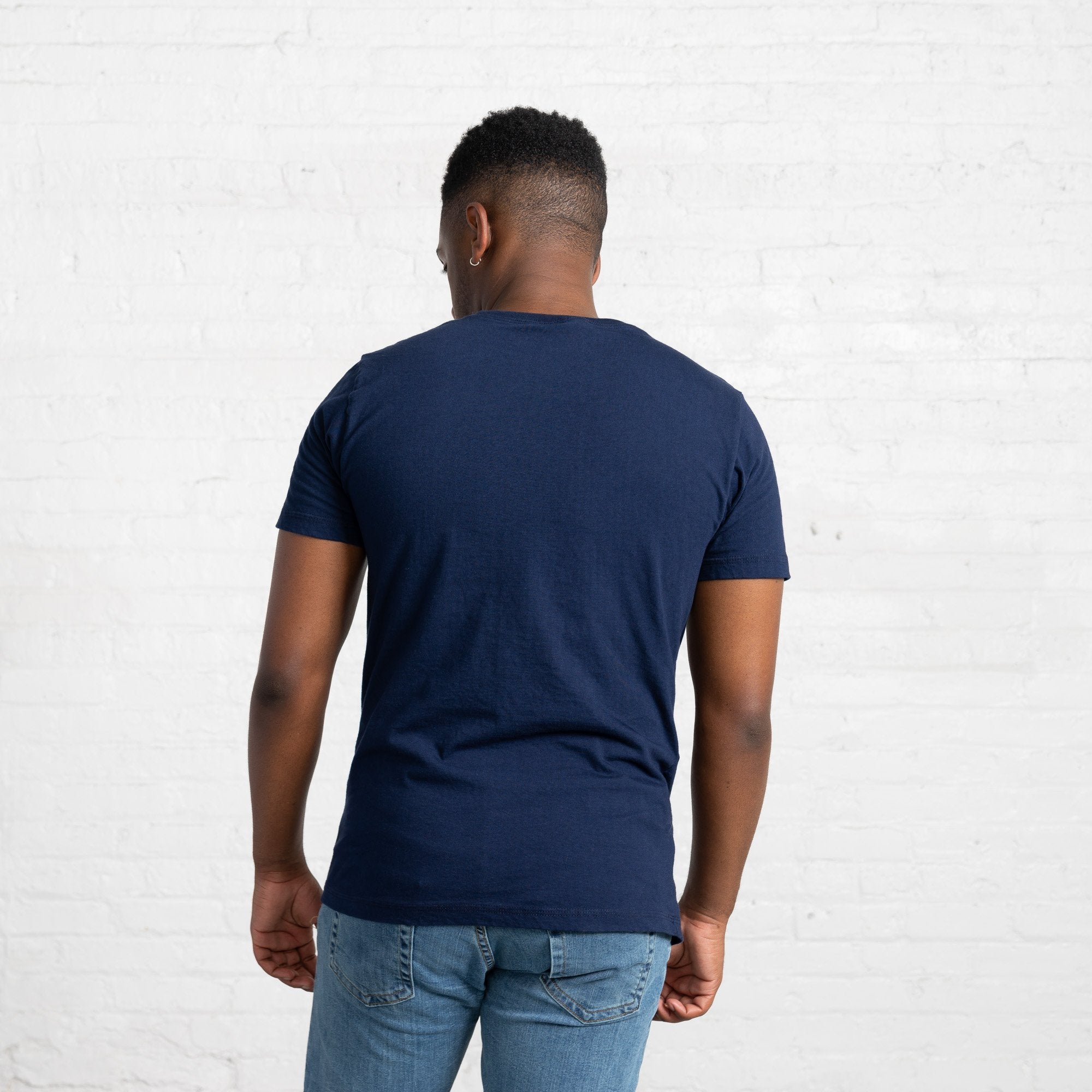 classic Color:Navy combed cotton men's t-shirts