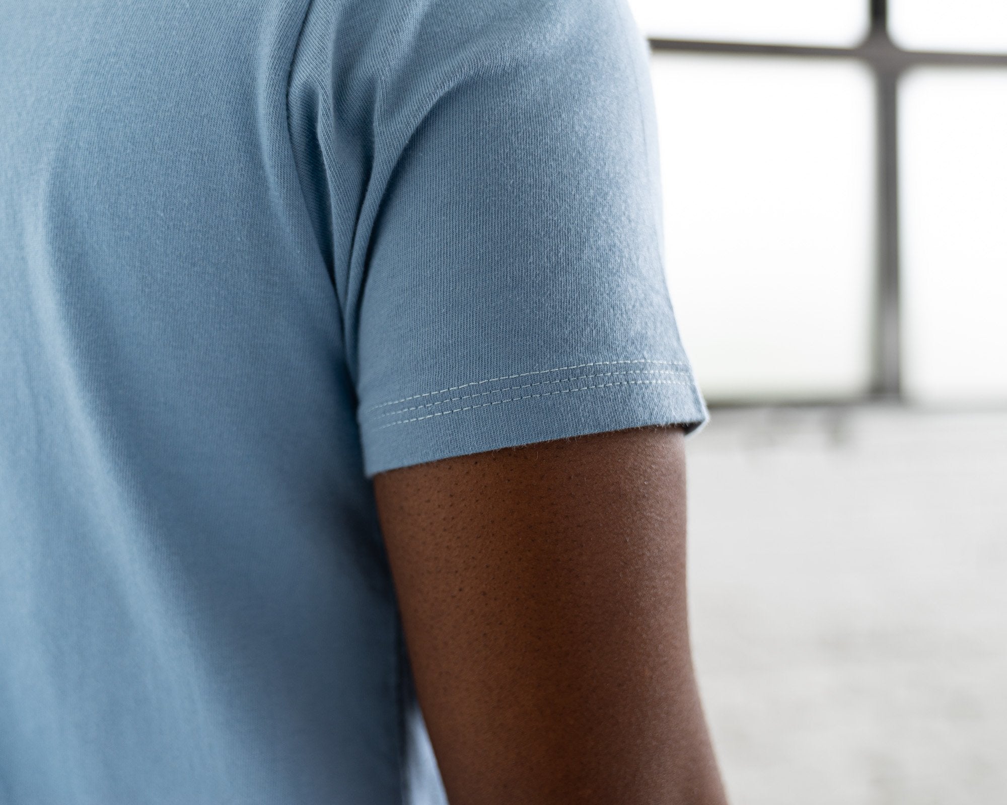 classic Color:Light Blue combed cotton men's t-shirts