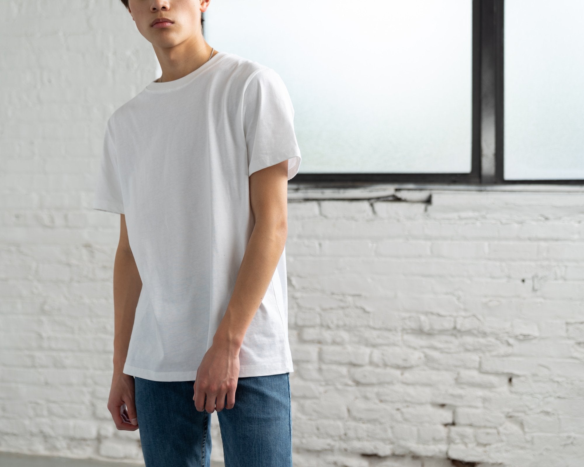 Fitted Color:White Combed Cotton Men’s T-shirts