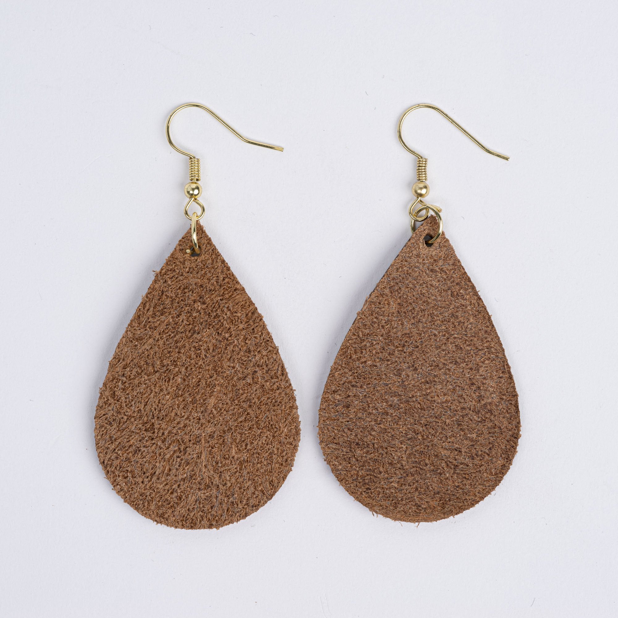 Color:Dark Brown Horween Leather Earrings