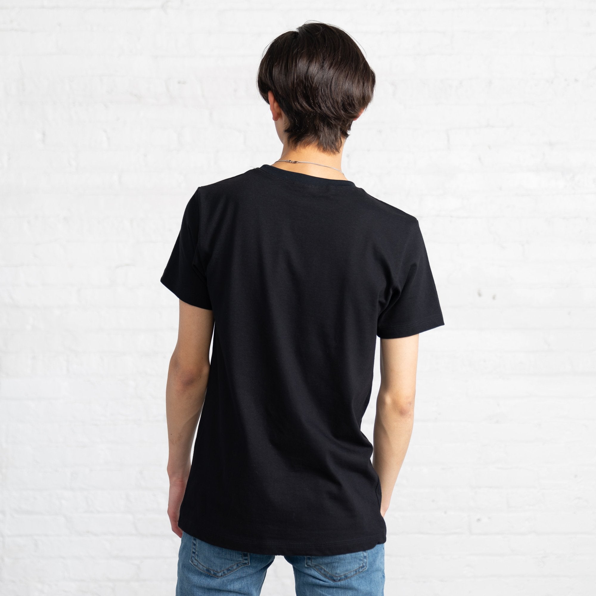 Fitted Color:Black Combed Cotton Men’s T-shirts