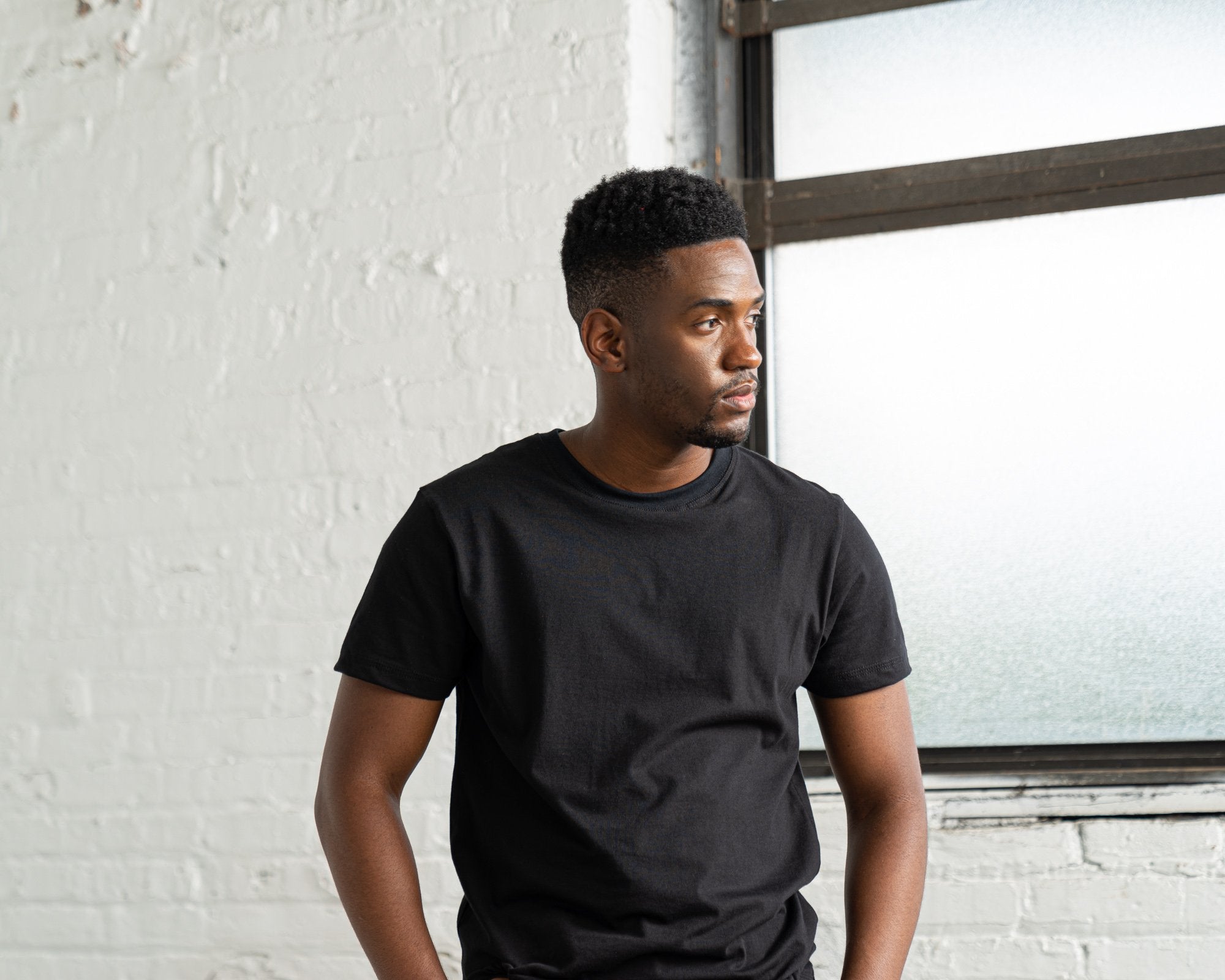 classic Color:Black combed cotton men's t-shirts