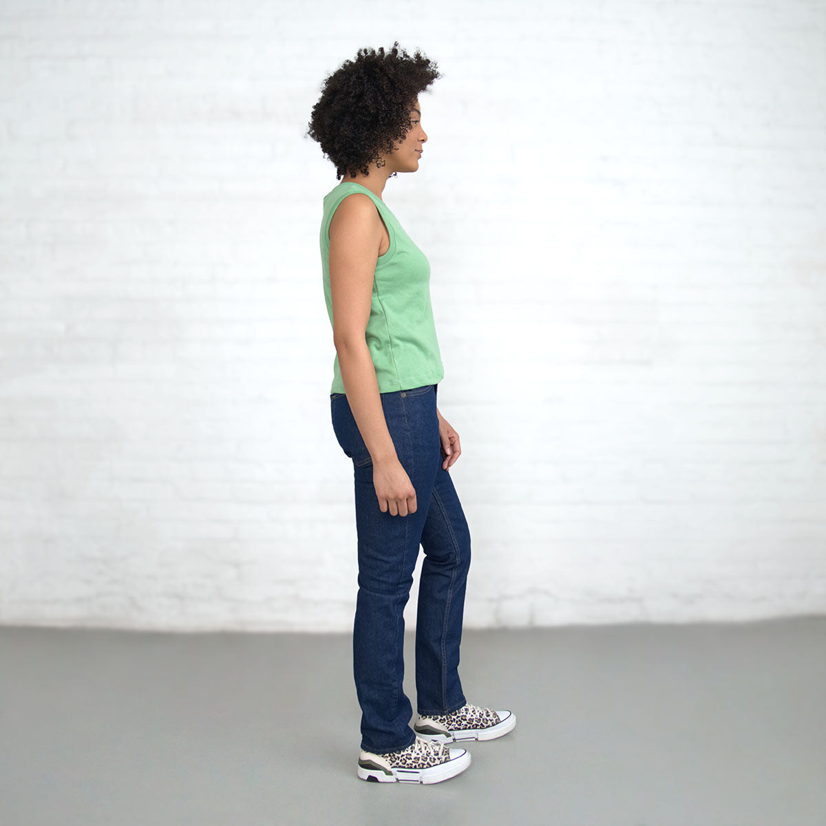 Sleeveless Crop - Jade Supima