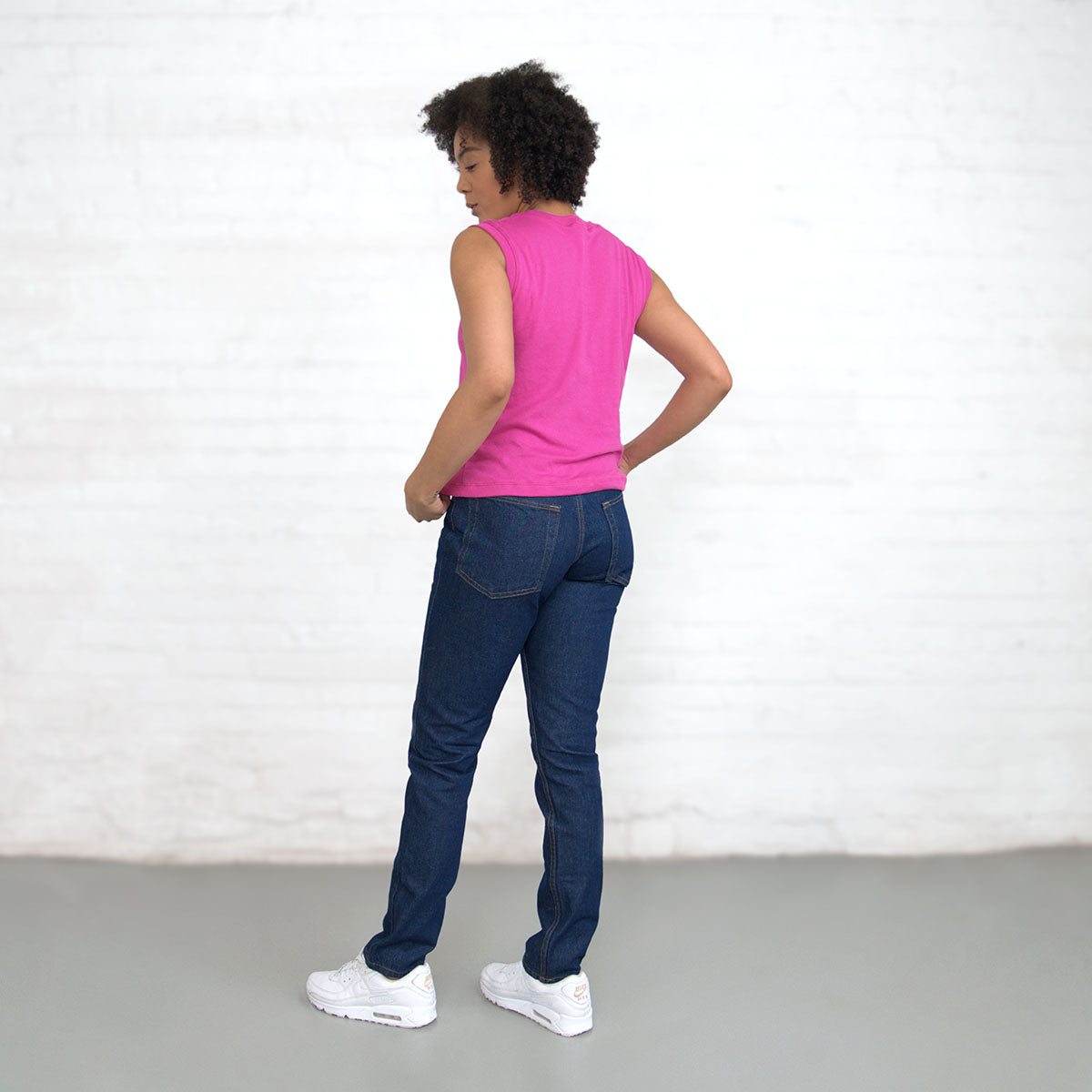 Sleeveless Crop - Magenta Supima