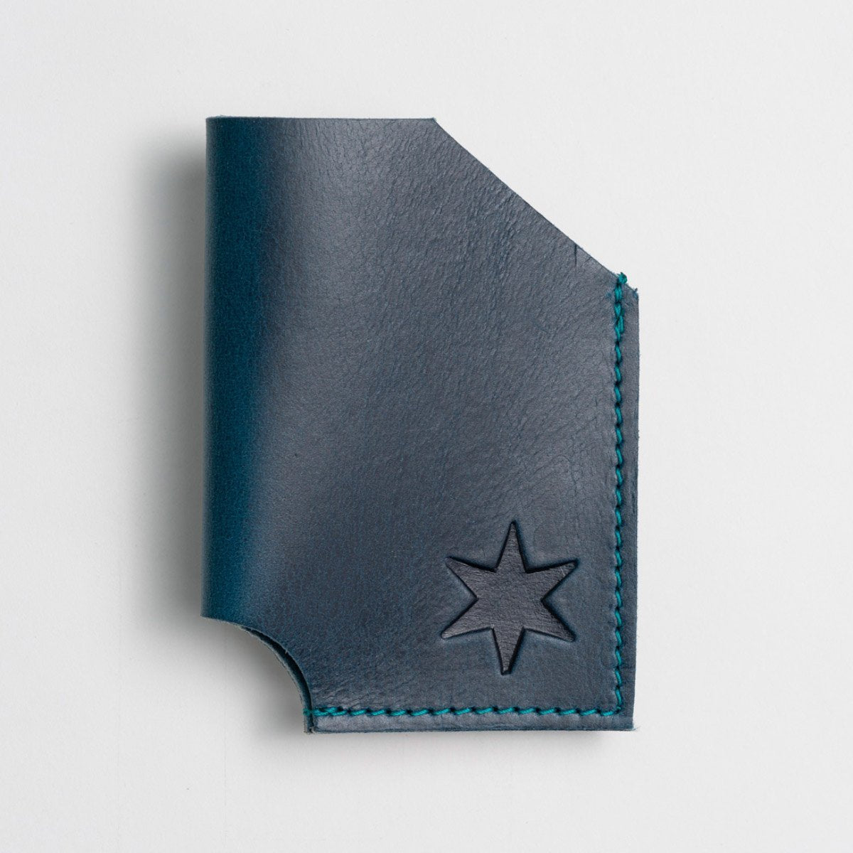 Aqua Leather Card Holder