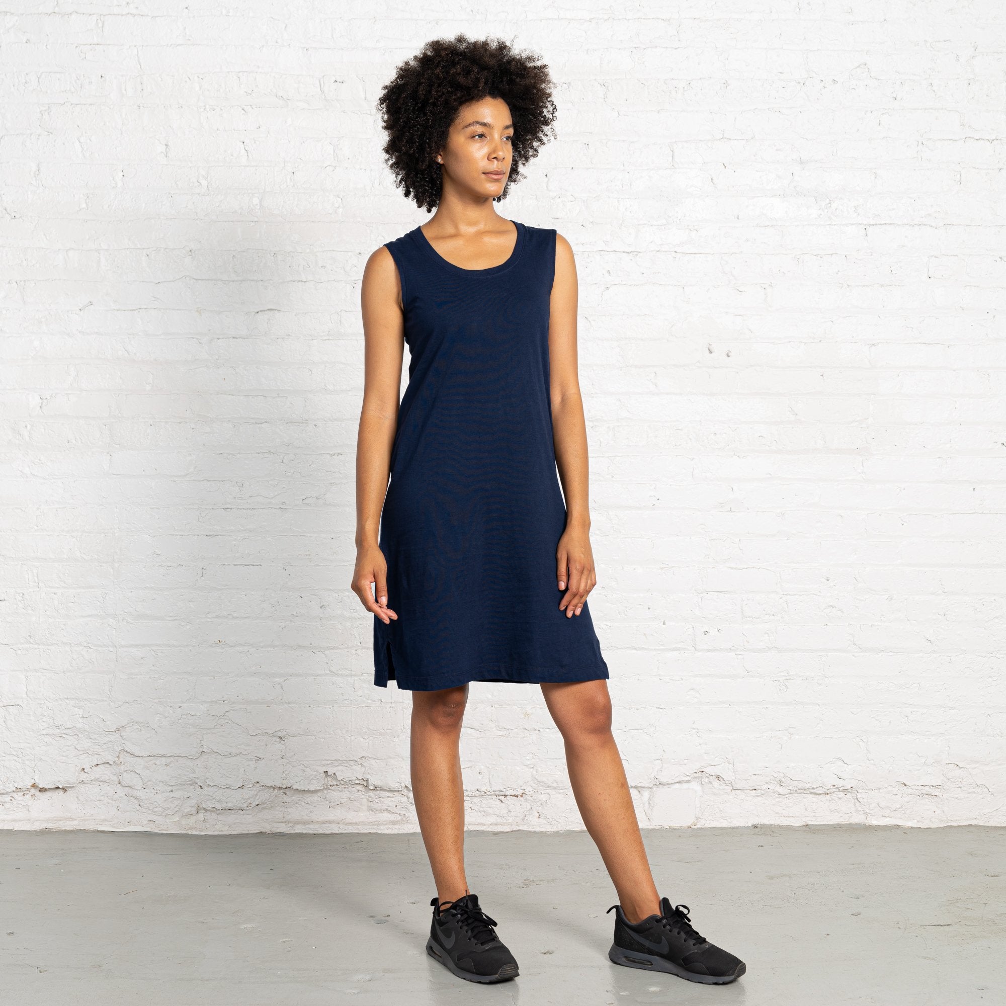 Color:Navy Combed Cotton New T-shirt Dress Women's T-shirts