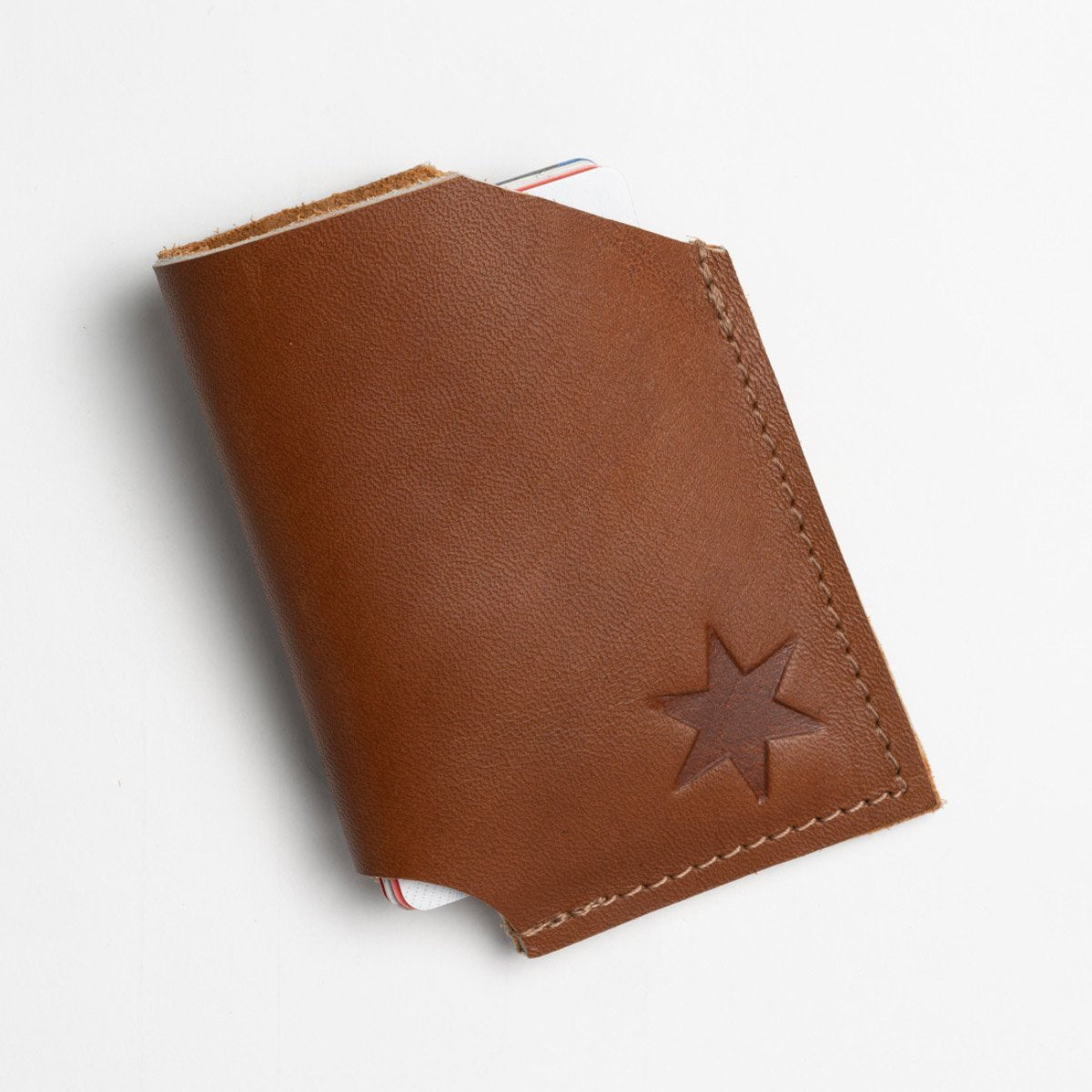 Light Brown Leather Card Holder