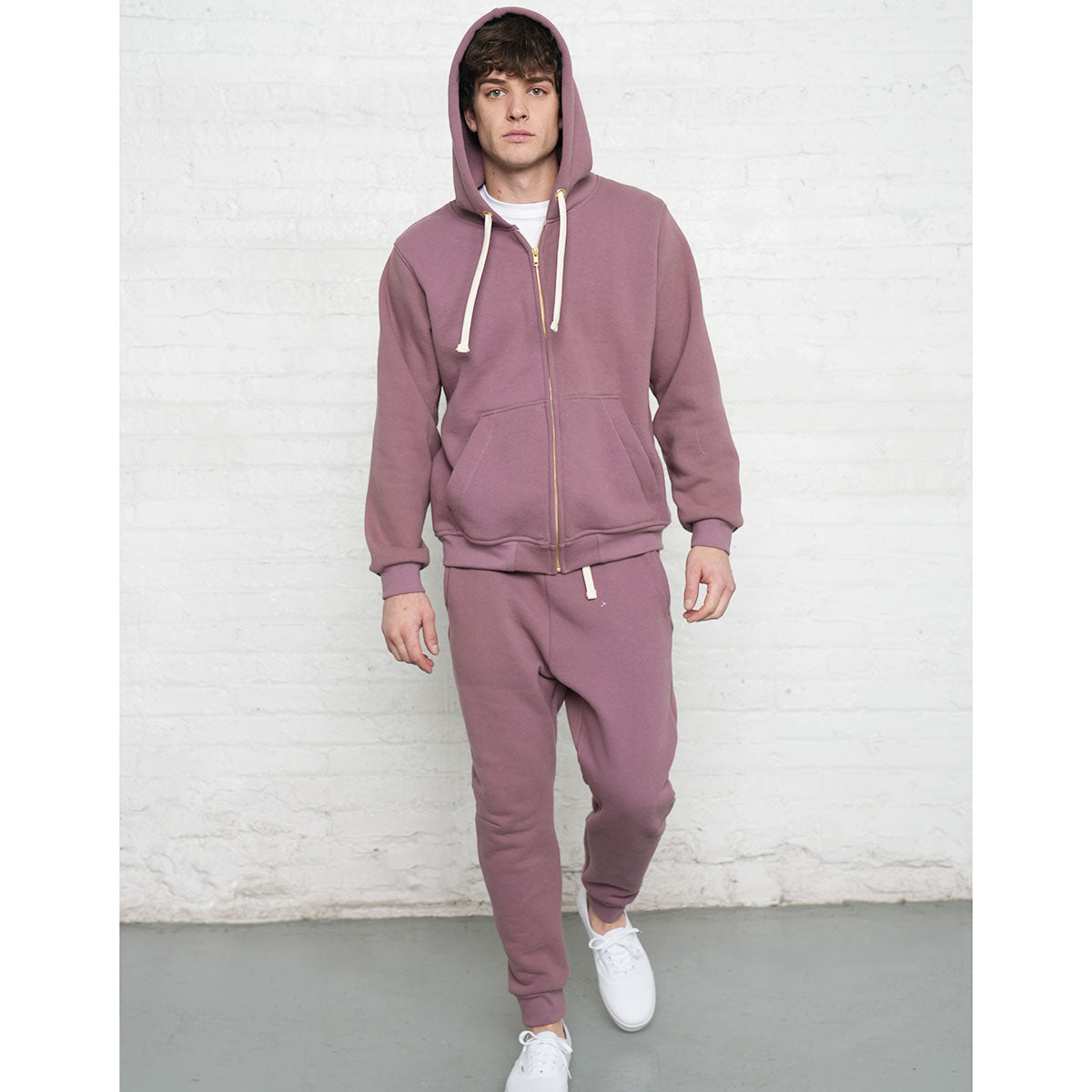 Zip-Up Hoodie - Rose Taupe
