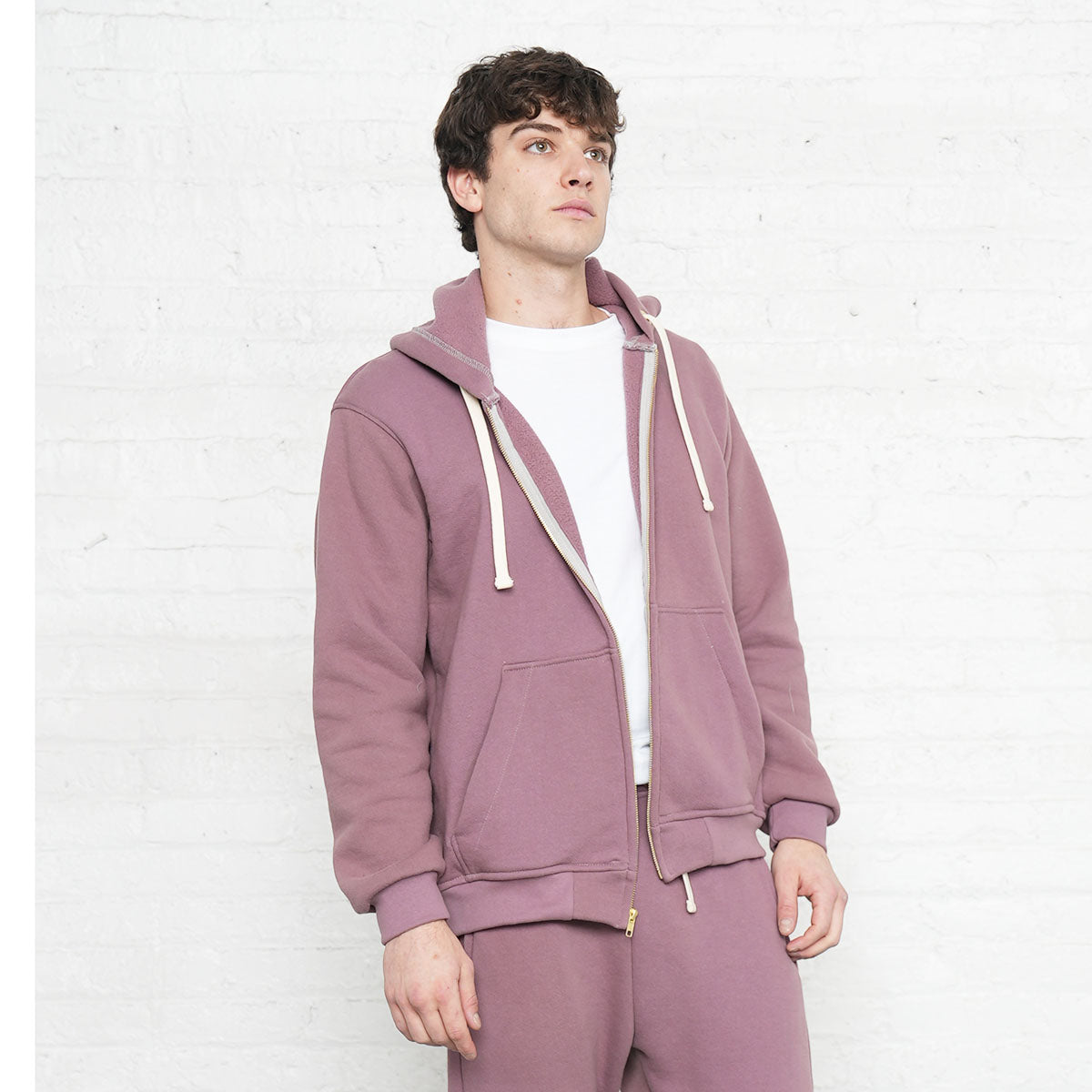 Zip-Up Hoodie - Rose Taupe