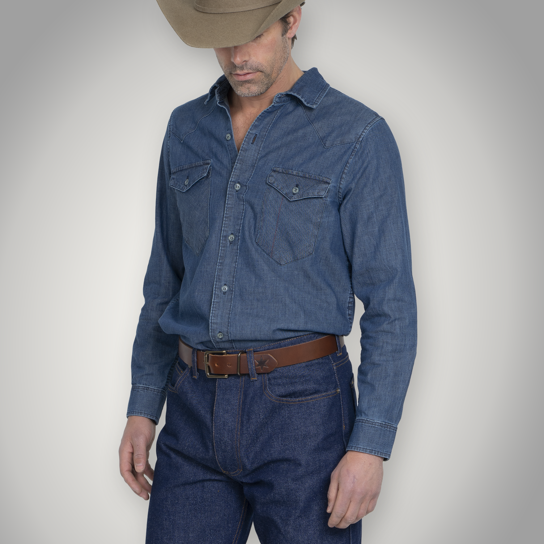 Western Chambray Light Wash