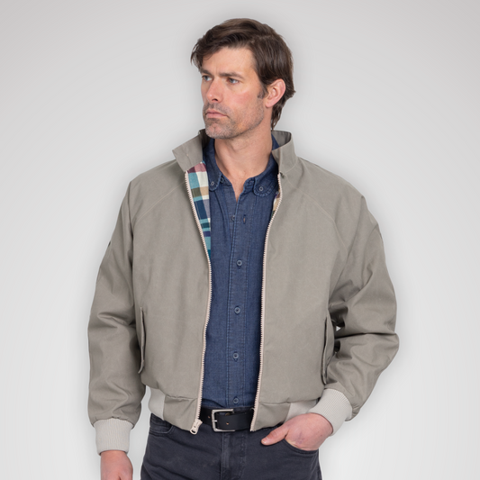 Harrington Jacket - Pewter Cream