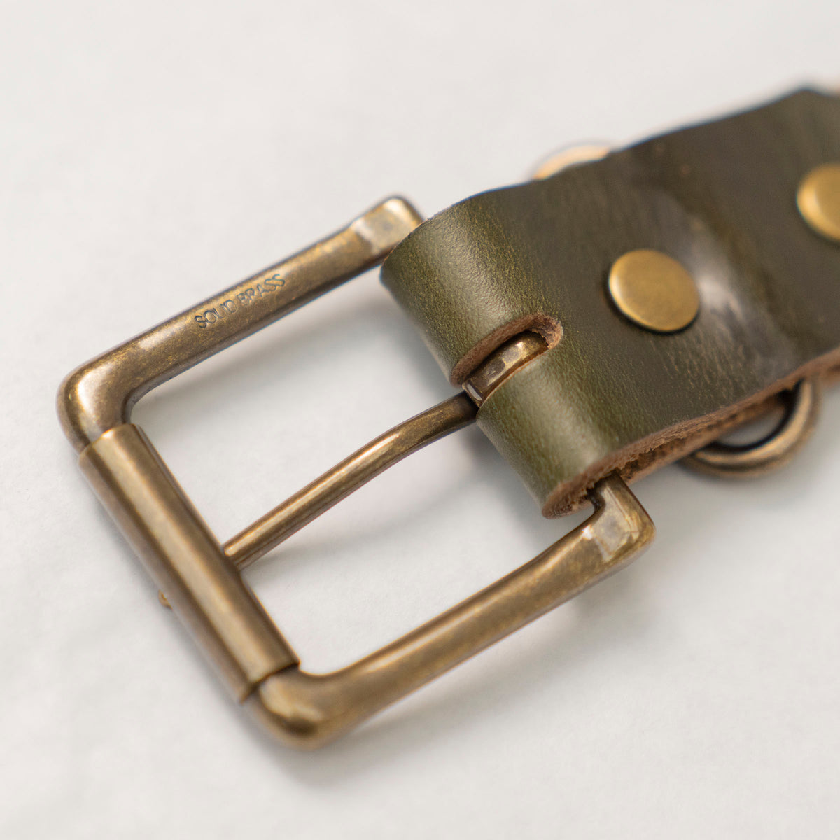 Olive Leather Belt