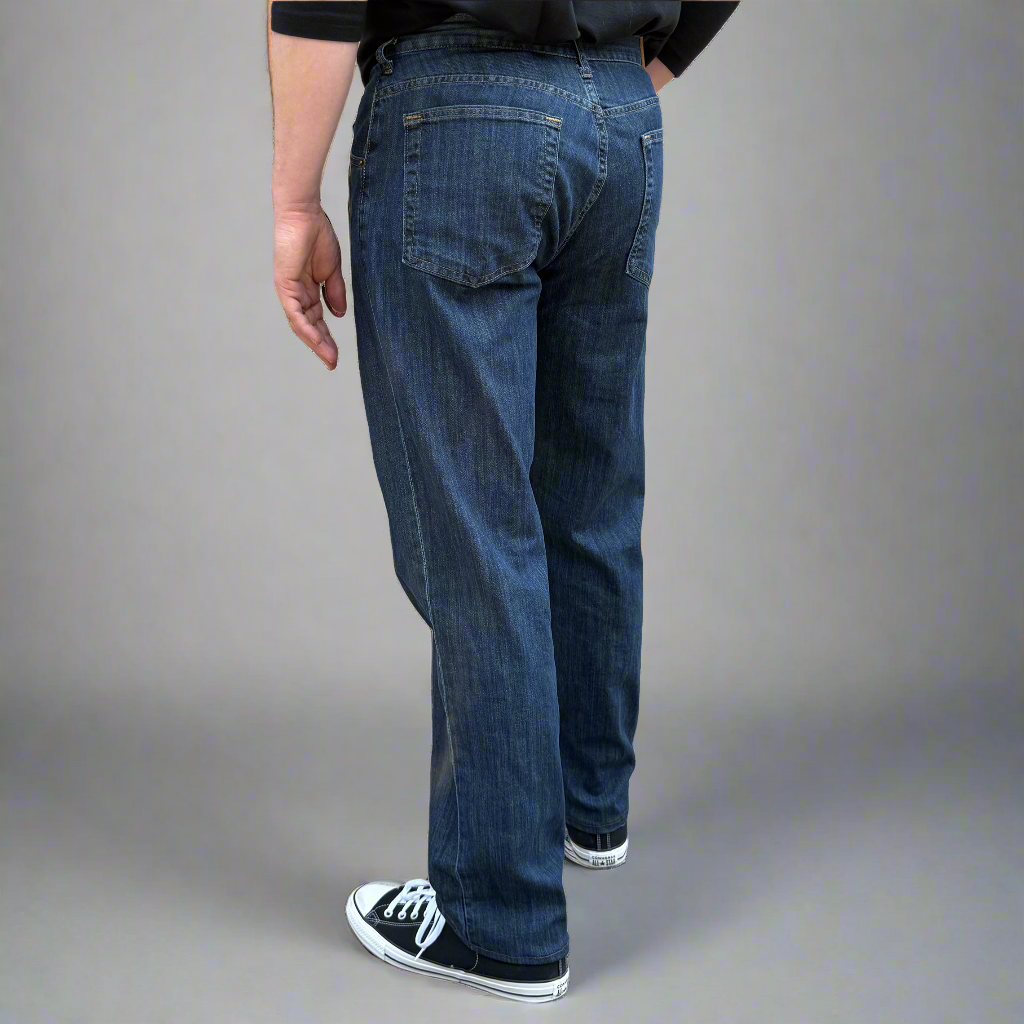 Long Ryder Relaxed fit 12oz USA Stretch Stone Wash