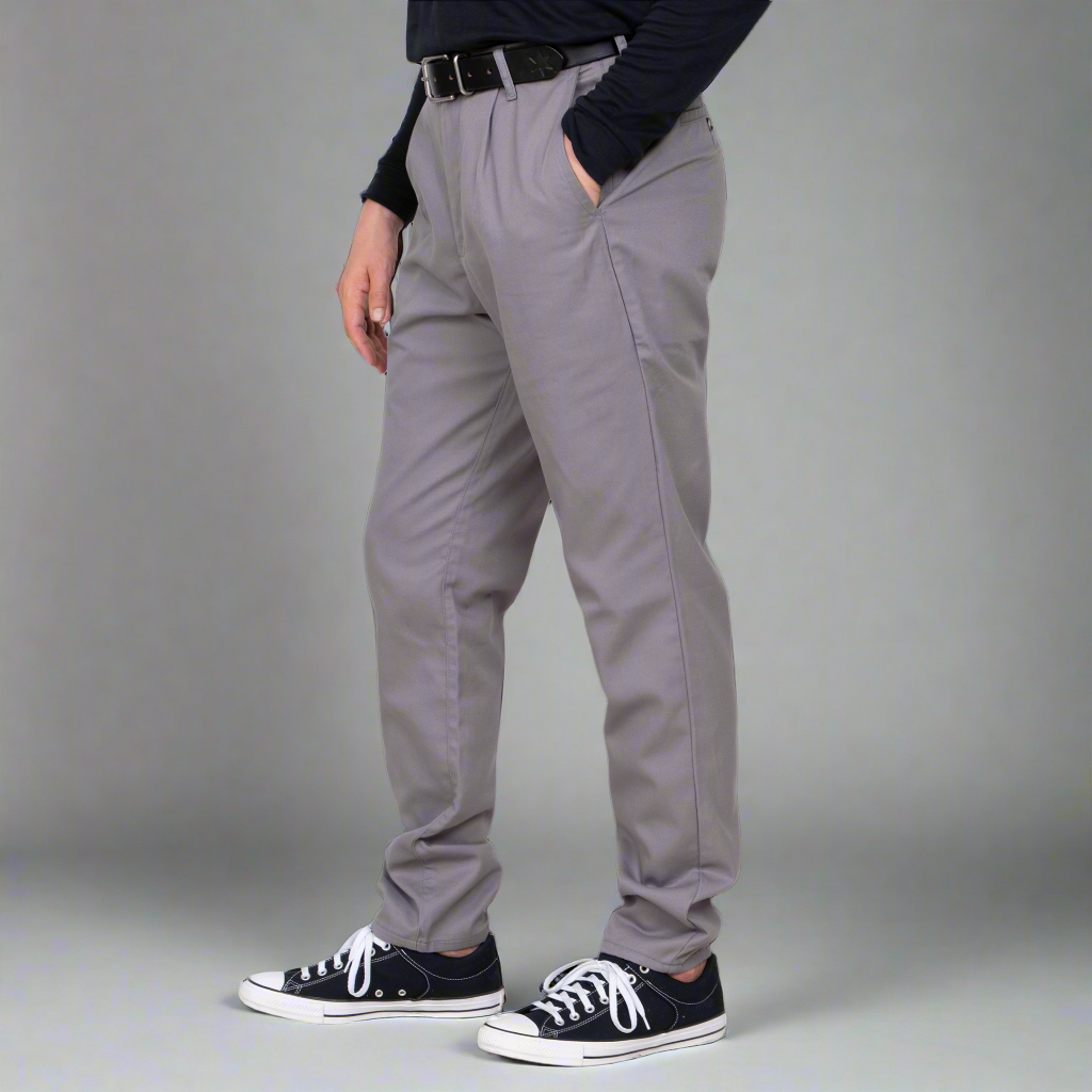 High Waisted Chino - Grey