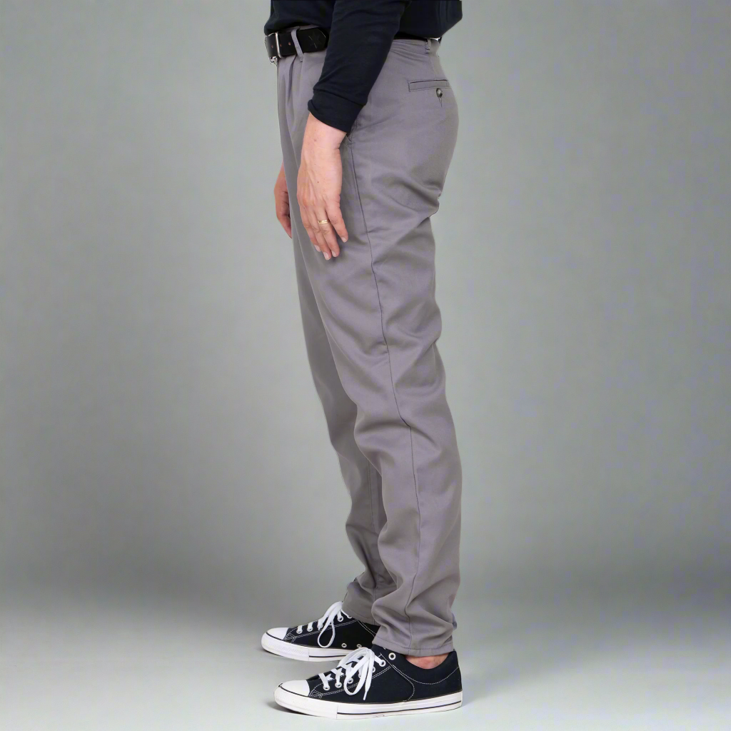 High Waisted Chino - Grey