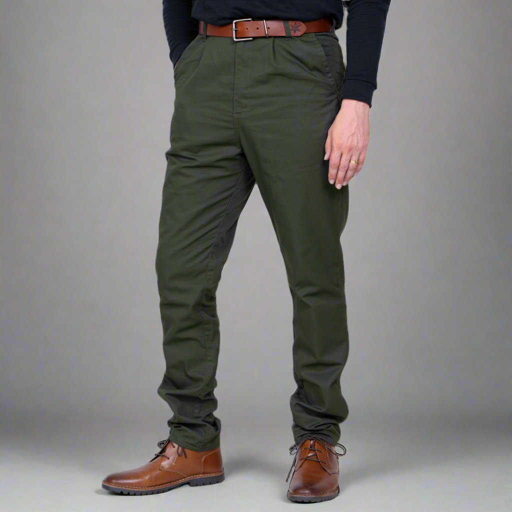 High Waisted Chino - Olive