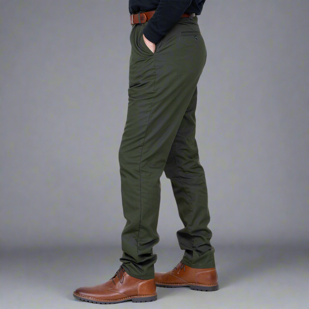 High Waisted Chino - Olive