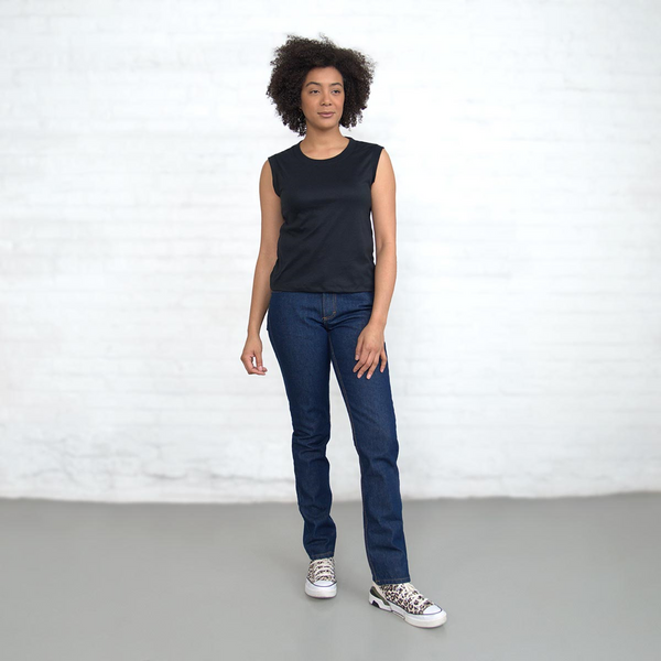 Sleeveless Crop - Black Supima
