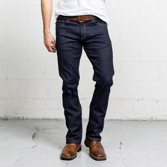 ☆送料・関税込☆WOOALONG★23FW★Denim semi boots-cut pants★ boot-cut-dark-wash-