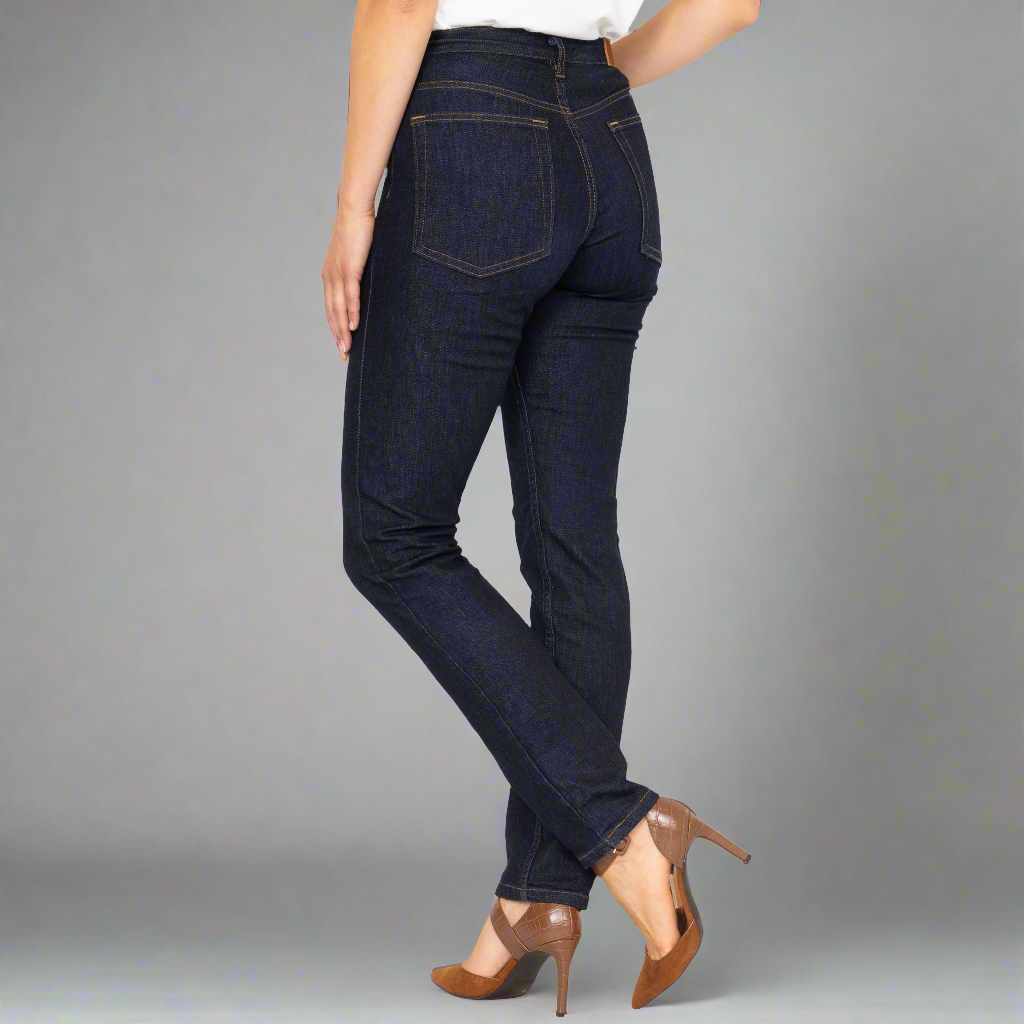 High Rise Straight Leg - Dark Wash