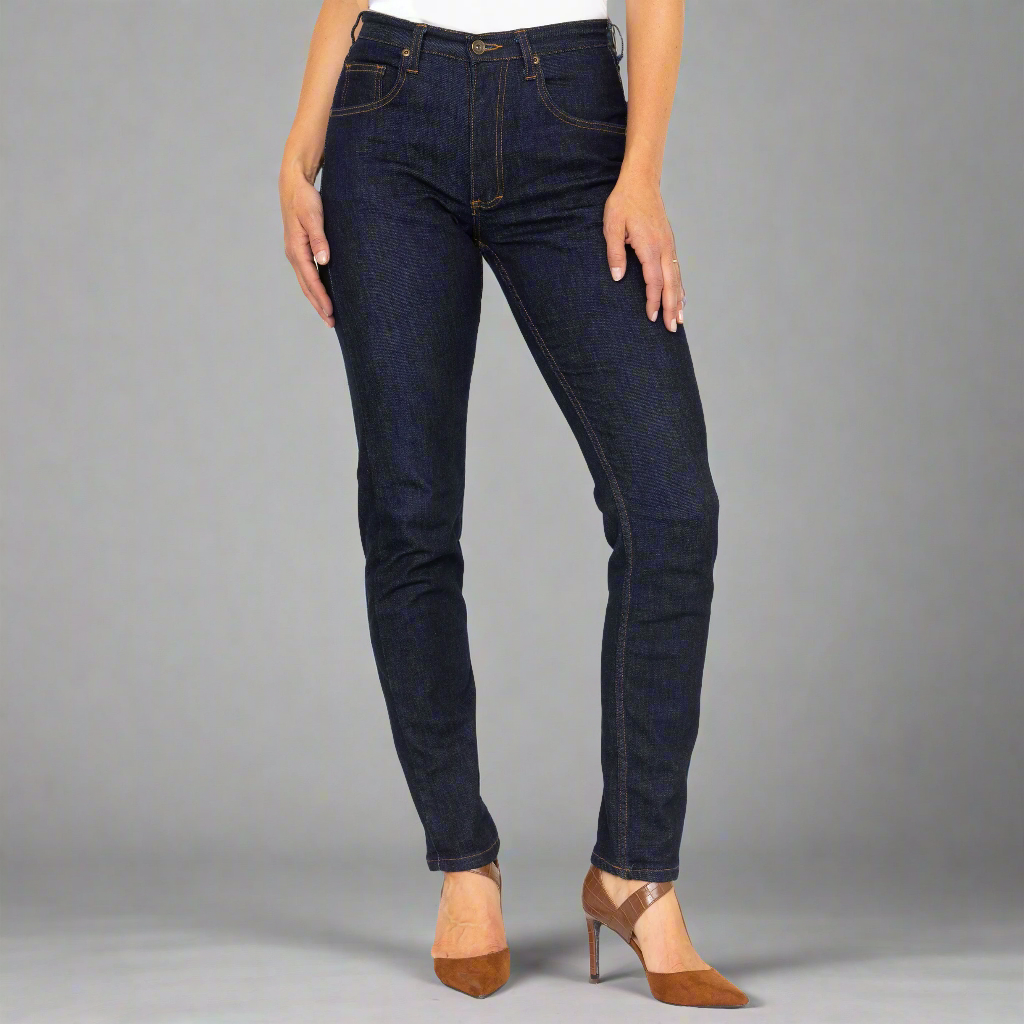 High Rise Straight Leg - Dark Wash