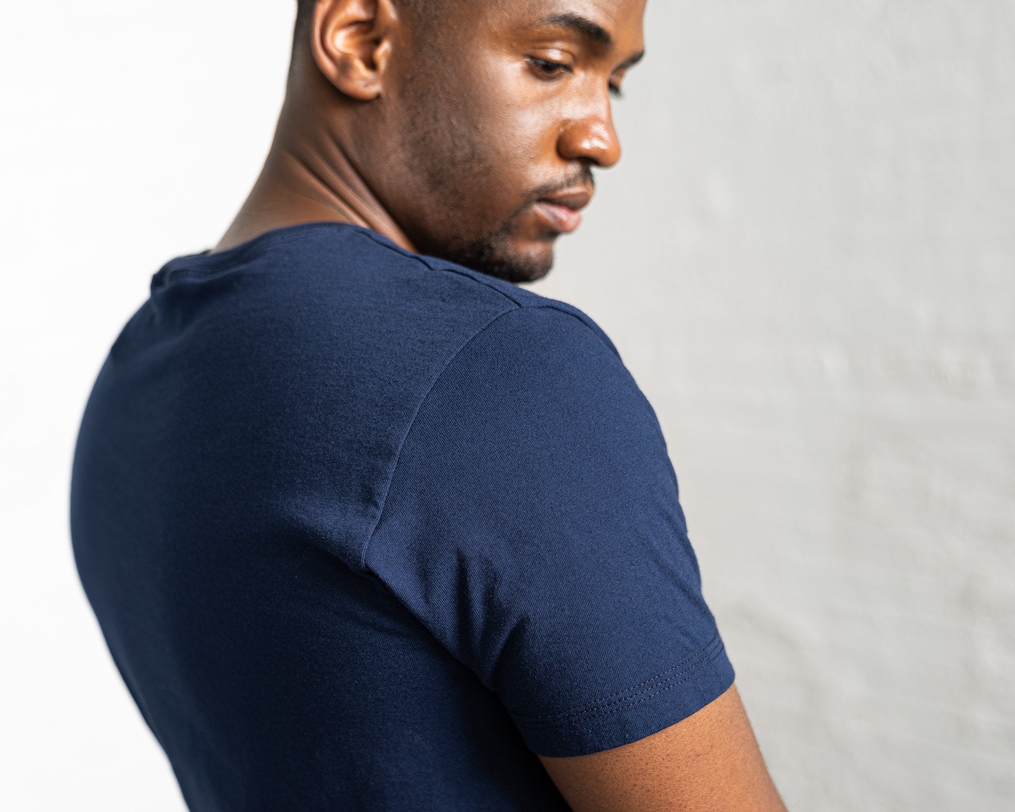 classic Color:Navy combed cotton men's t-shirts