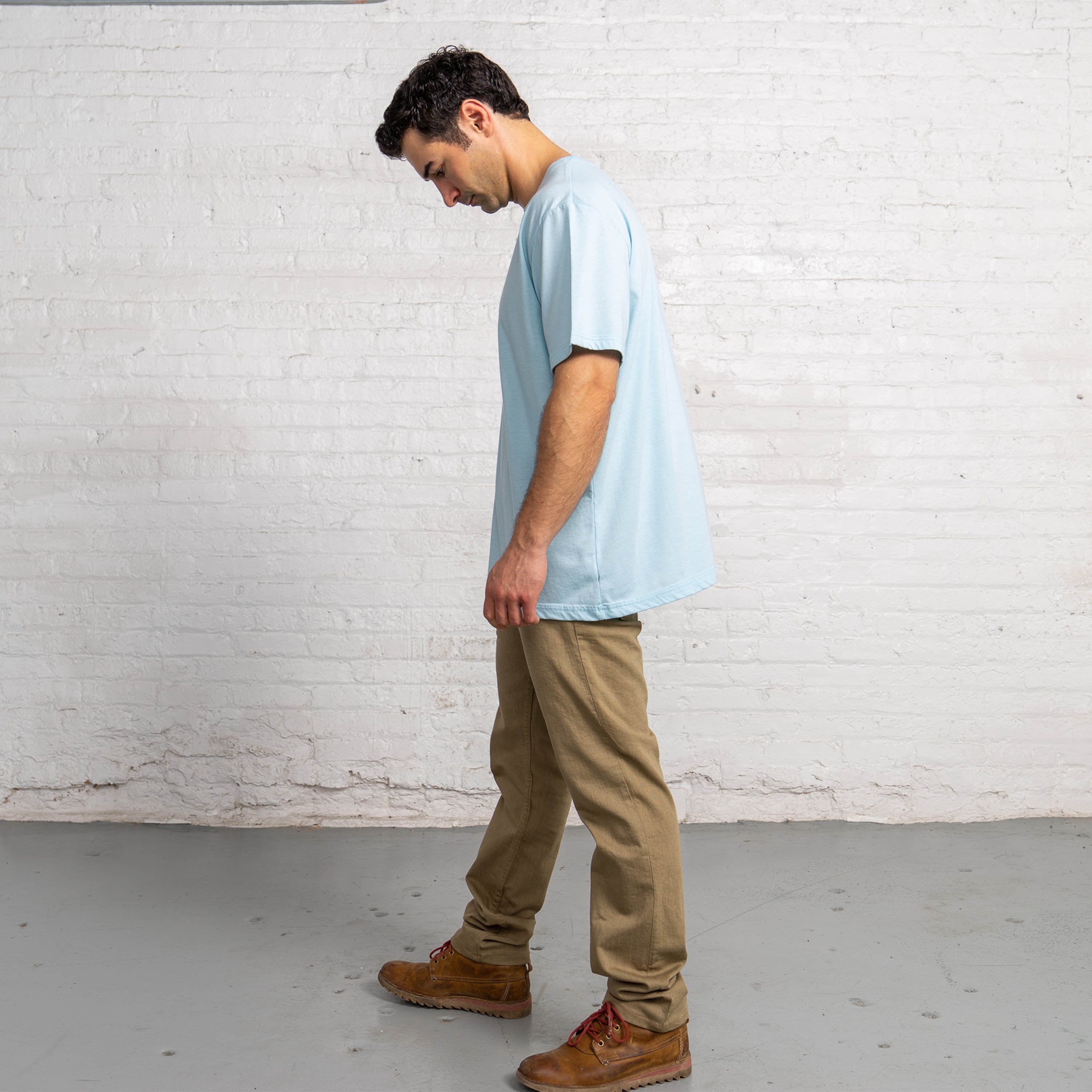 Classic Color:Light Blue Sustainable Cotton New T-shirts
