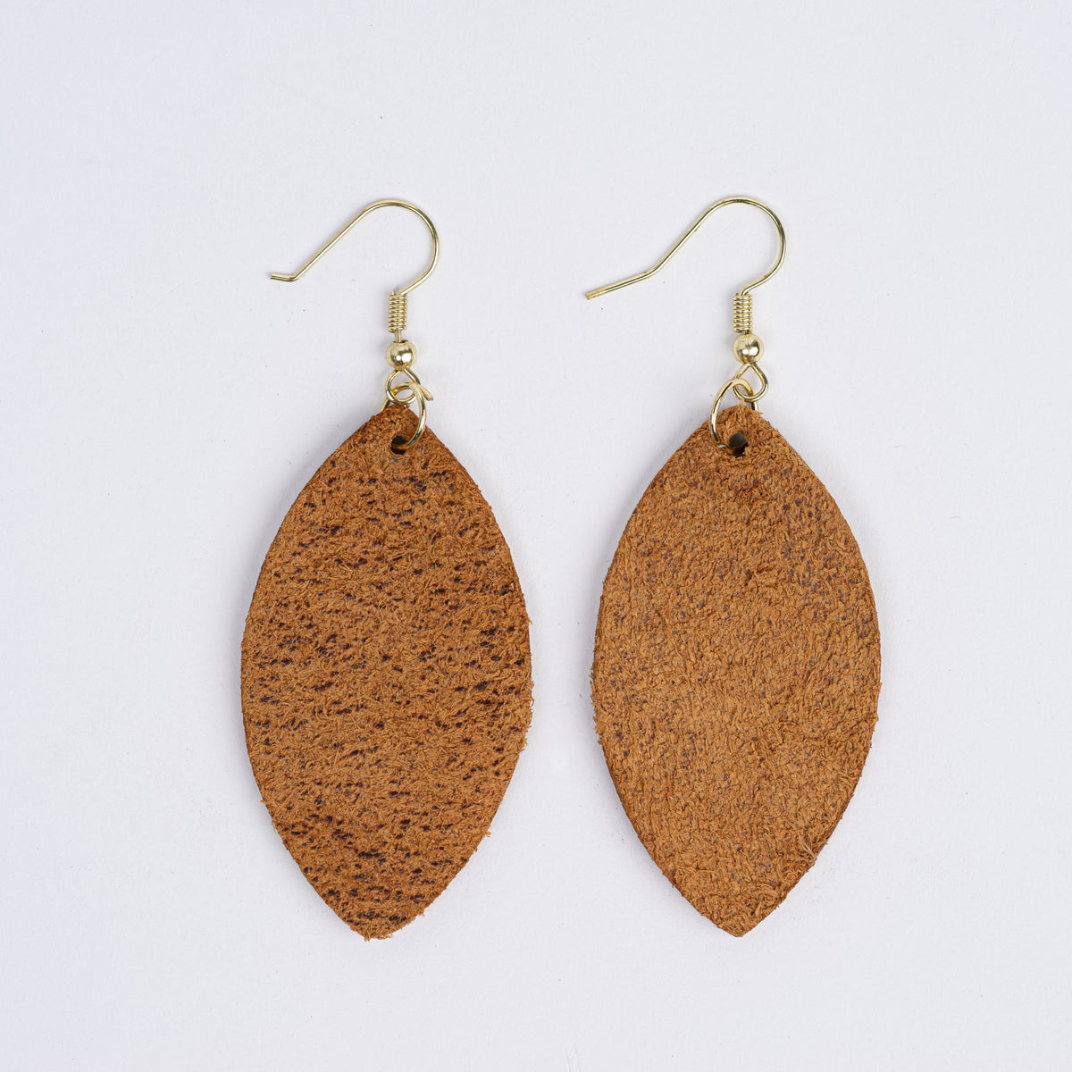 Leather Earrings (leaf)