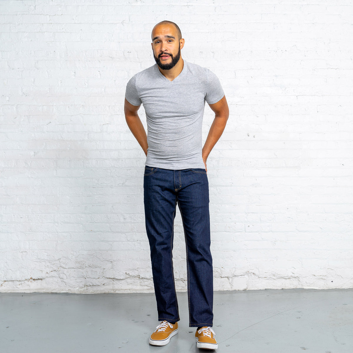 Tailored Fit Dark Wash 6 Pocket