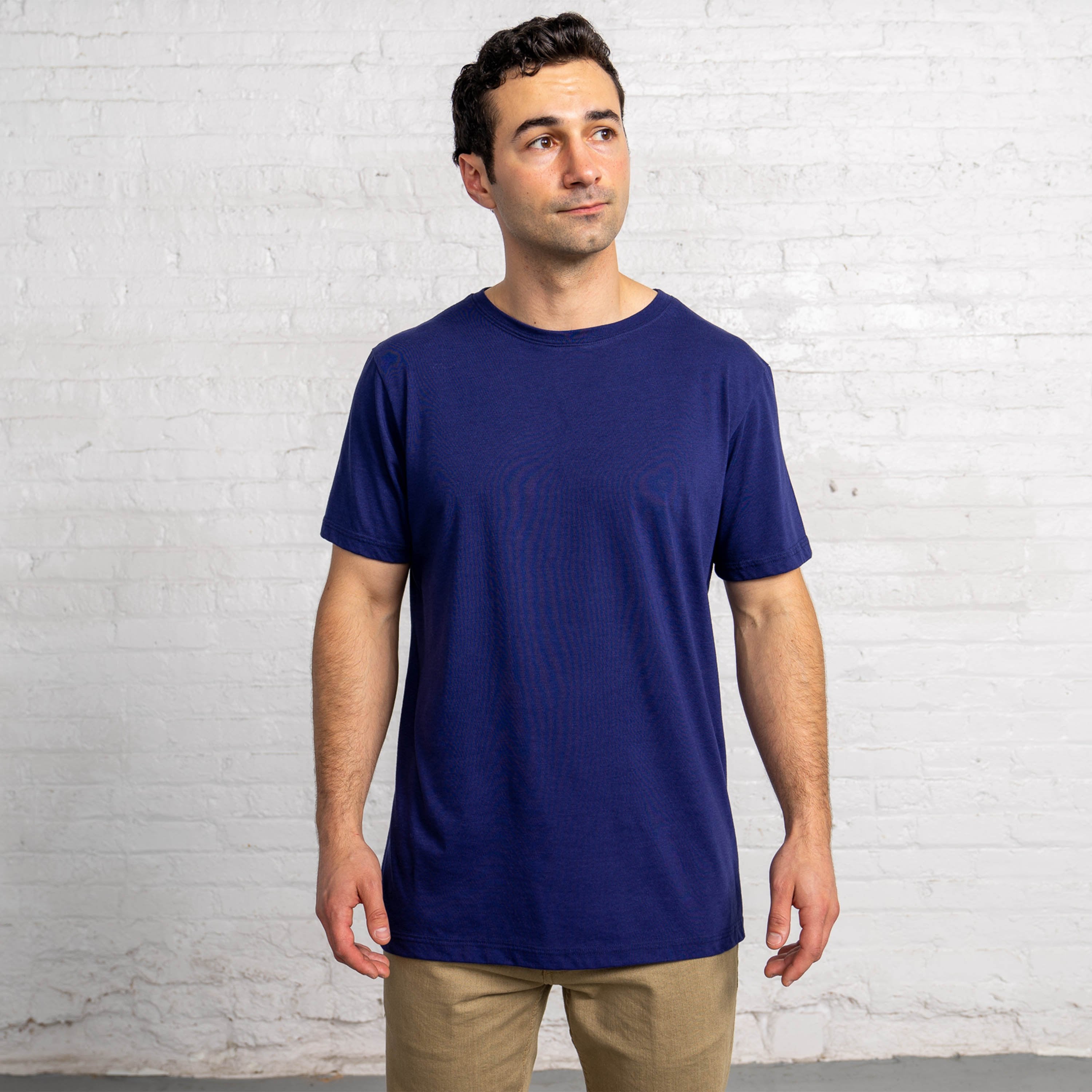 Fitted Color:Navy Sustainable Cotton New T-shirts