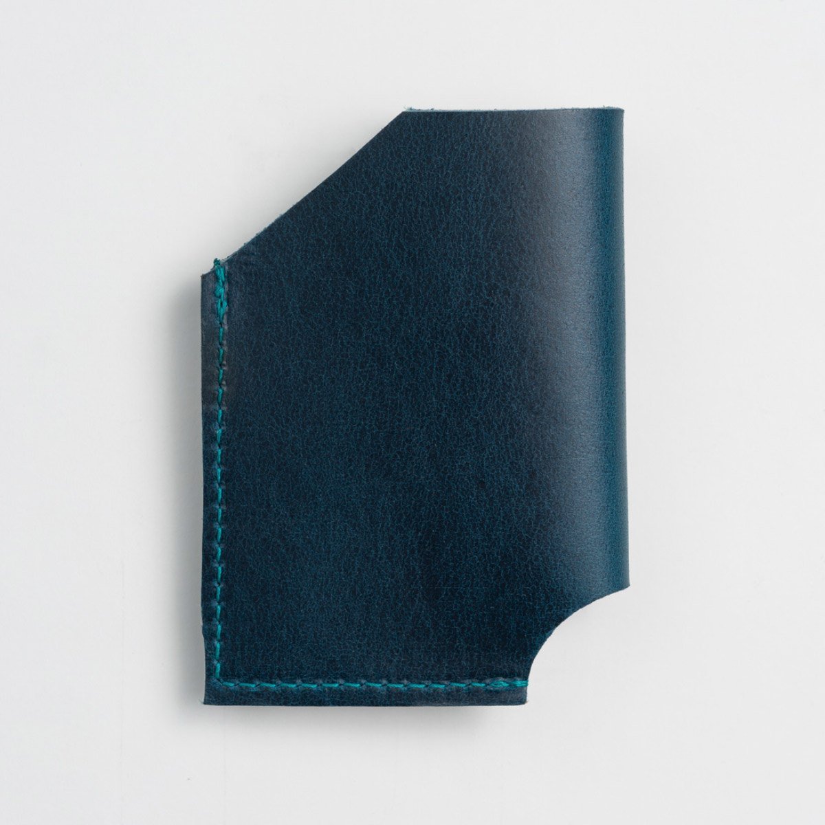 Aqua Leather Card Holder