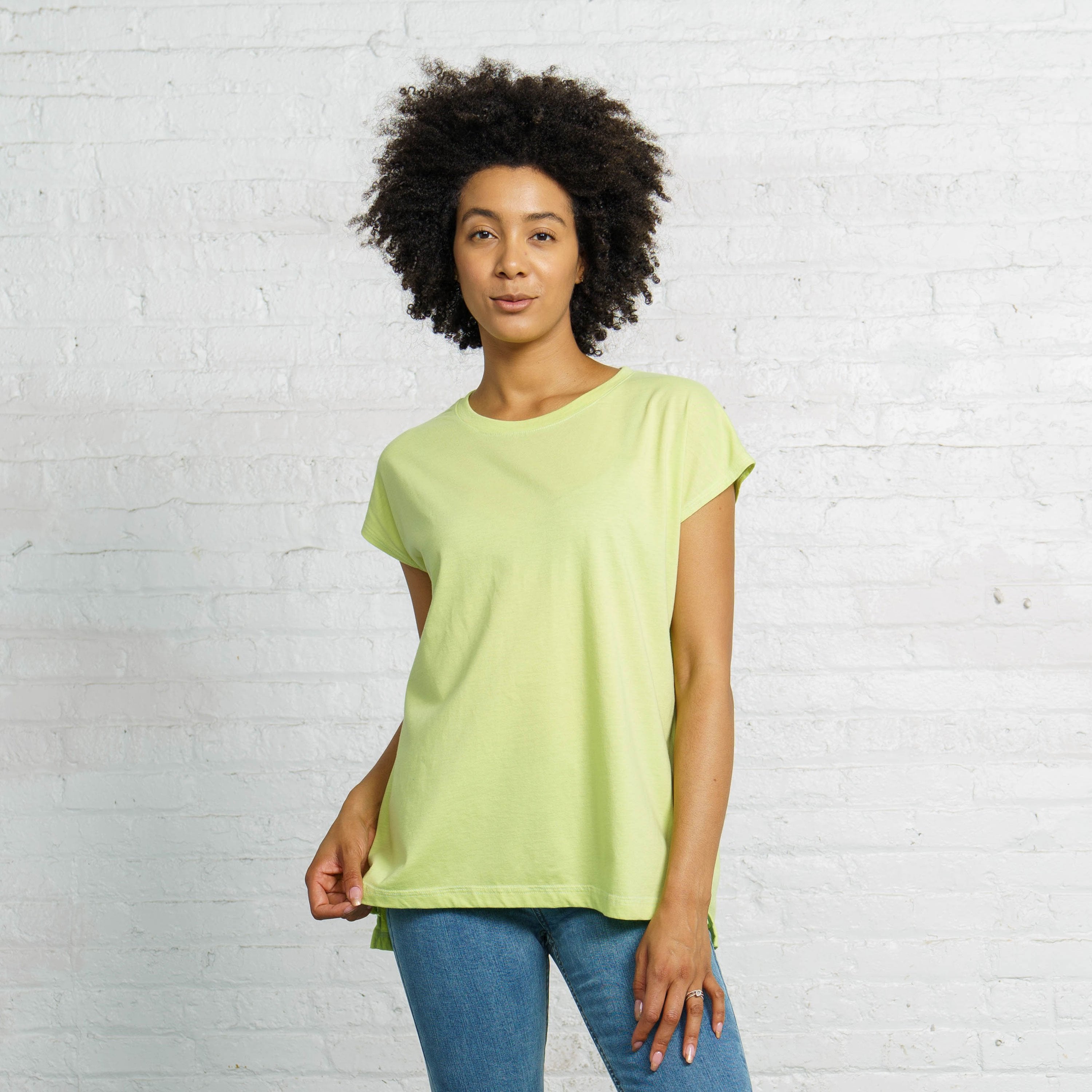 Color:Light Green Sustainable Cotton New T-shirts