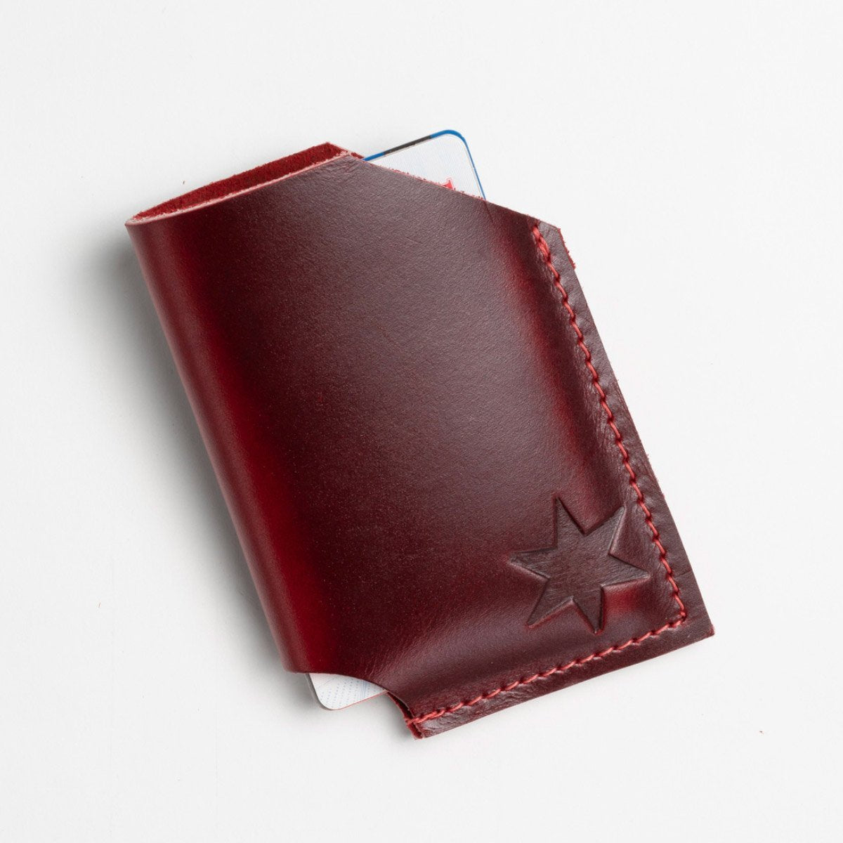 Cherry Leather Card Holder