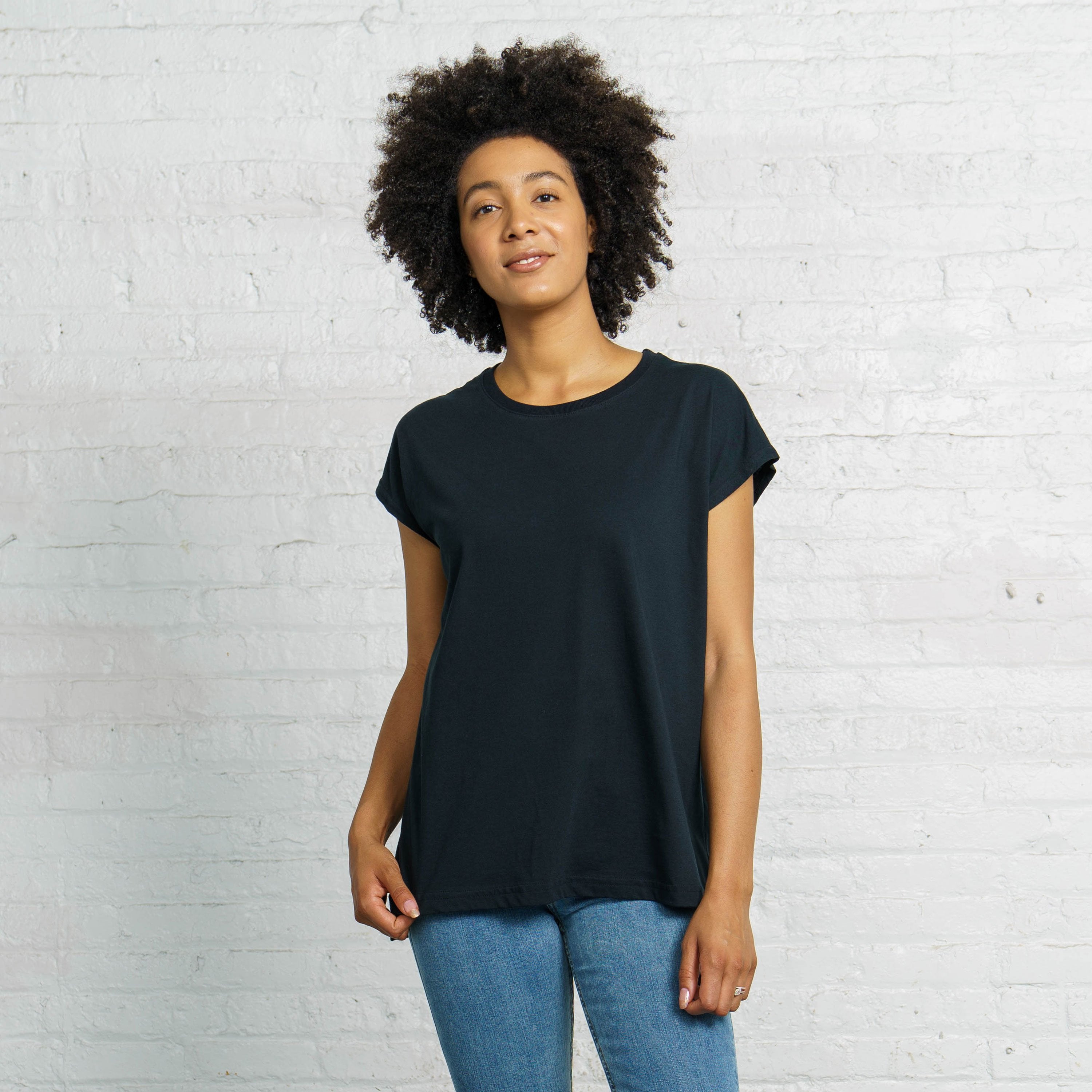 Color:Black Sustainable Cotton New T-shirts