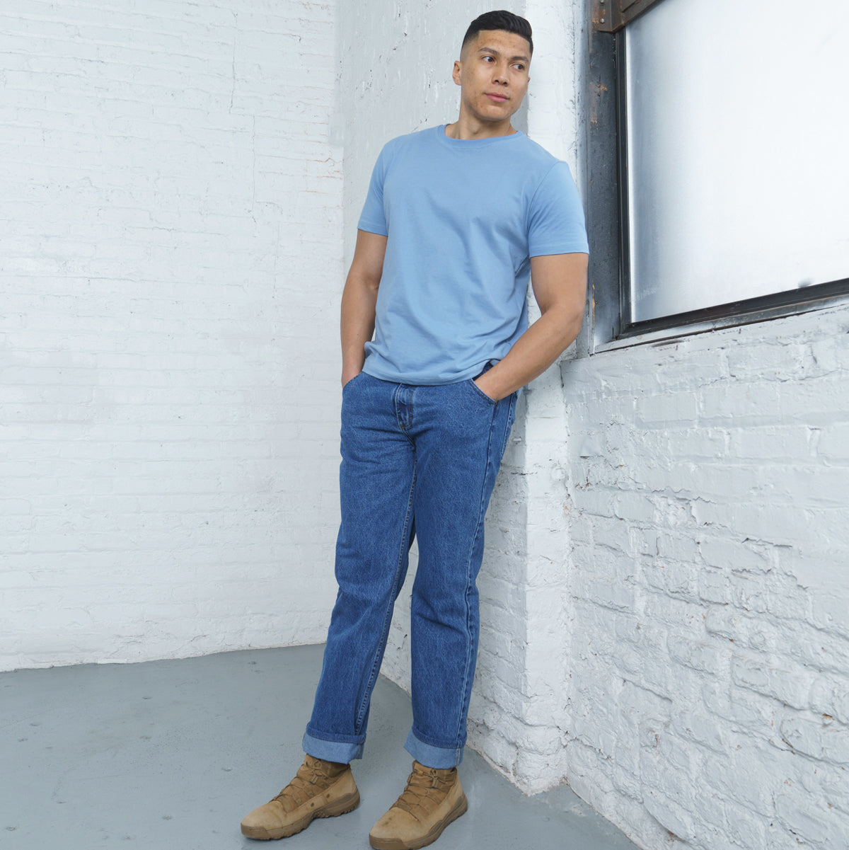 100% Cotton Relaxed Fit Stone Wash